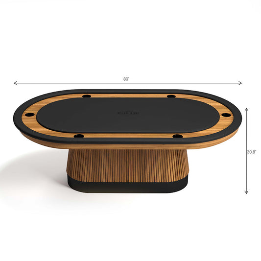 Ram Game PRO84TXTBL - Prohibition Texas Hold'em Poker Table Walunt