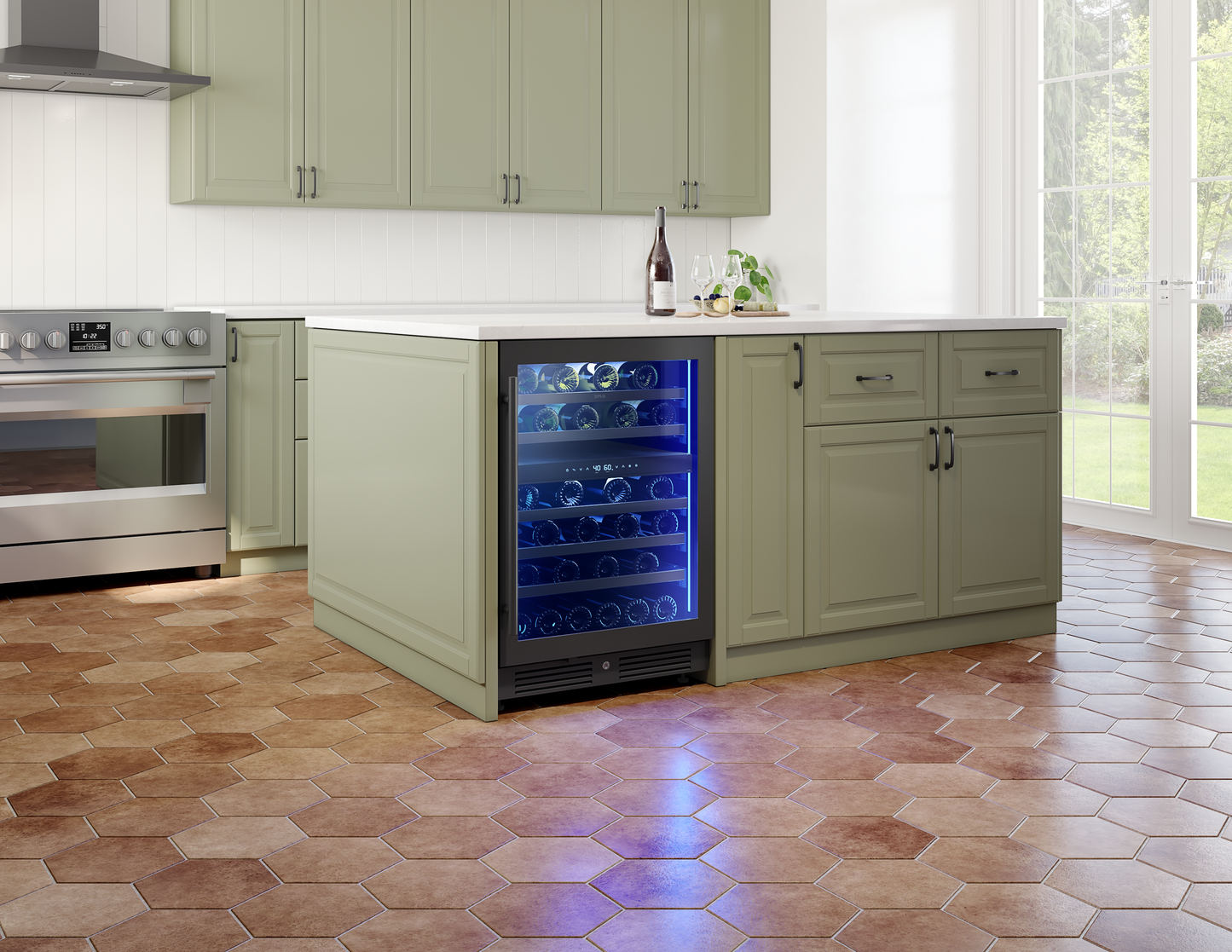 Zephyr Presrv™ Black Stainless Dual Zone Wine Cooler