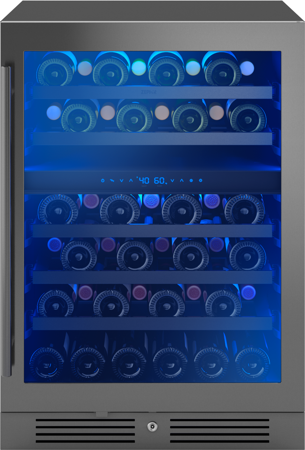 Zephyr Presrv™ Black Stainless Dual Zone Wine Cooler