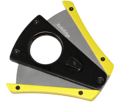 Prestige Import Group High Quality Anodized Aluminum Wing Bladed Guillotine Cutter (Black & Yellow) (64 Ring)