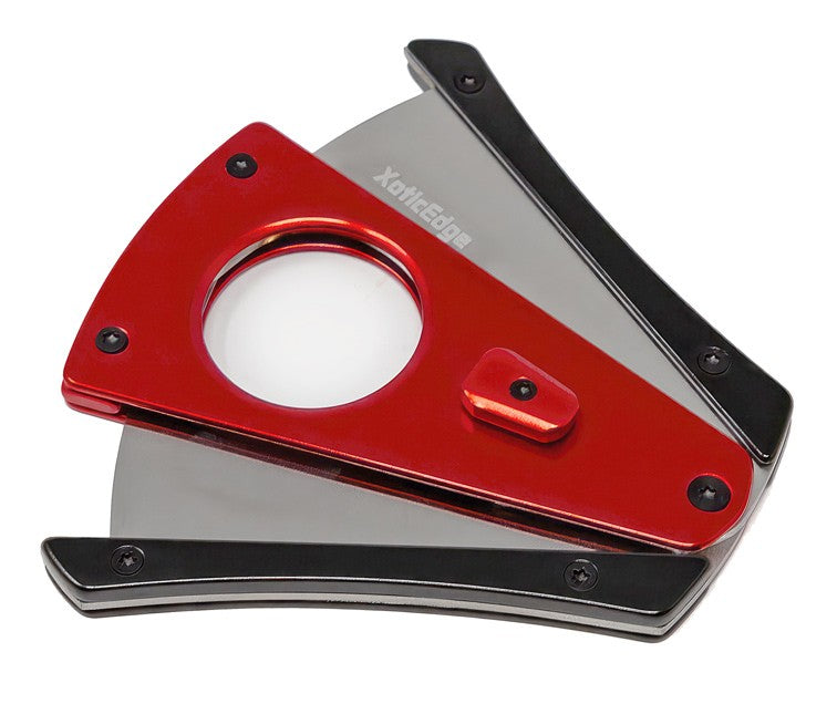 Prestige Import Group High Quality Anodized Aluminum Wing Bladed Guillotine Cutter (Red & Black) (64 Ring)