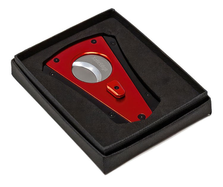 Prestige Import Group High Quality Anodized Aluminum Wing Bladed Guillotine Cutter (Red & Black) (64 Ring)