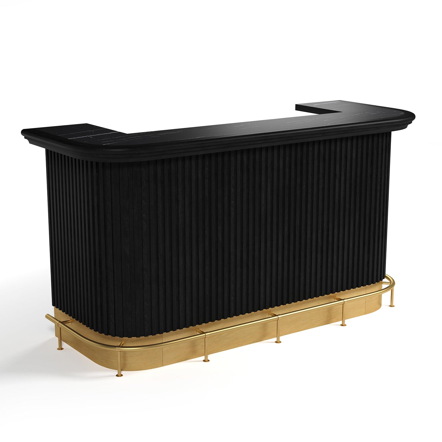 Ram Game PRO84FOOTRAIL - Foot Rail for Prohibition 84" Cocktail Bar Black