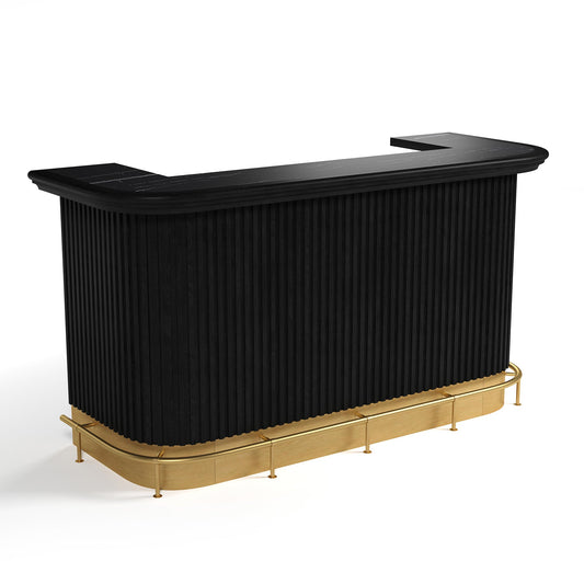 Ram Game PRO84FOOTRAIL - Foot Rail for Prohibition 84" Cocktail Bar Black