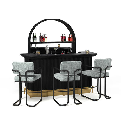 Ram Game PROBSTL2ARM - Prohibition Barstool W/ARMS-Gray