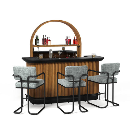 Ram Game PROBSTL2ARM - Prohibition Barstool W/ARMS-Gray