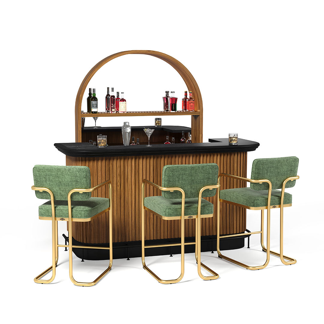 Ram Game PROBSTL2ARM - Prohibition Barstool W/ARMS-Green