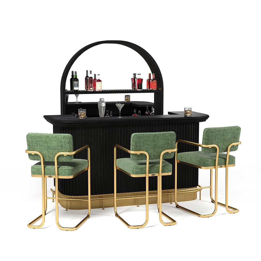 Ram Game PROBSTL2ARM - Prohibition Barstool W/ARMS-Green