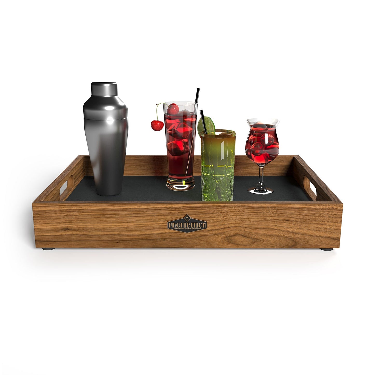 Ram Game PROTRAY - Prohibition Cocktail Tray - Walnut