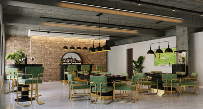 Ram Game PRODCHR - Prohibition Game / Dining Chair-Green