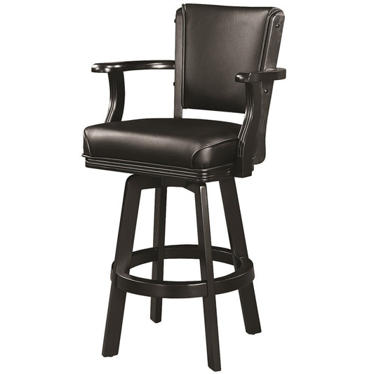 Ram Game BSTL2 -Swivel Barstool With Arms - Black