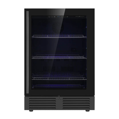 KingsBottle 24 Inch Under Counter LOW-E Glass Door Beer Fridge