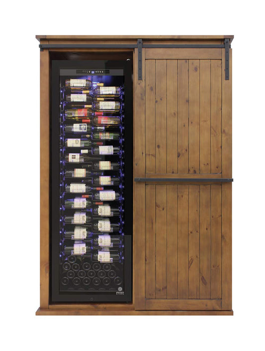 Vinotemp Rustic Wine Cabinet with Sliding Doors