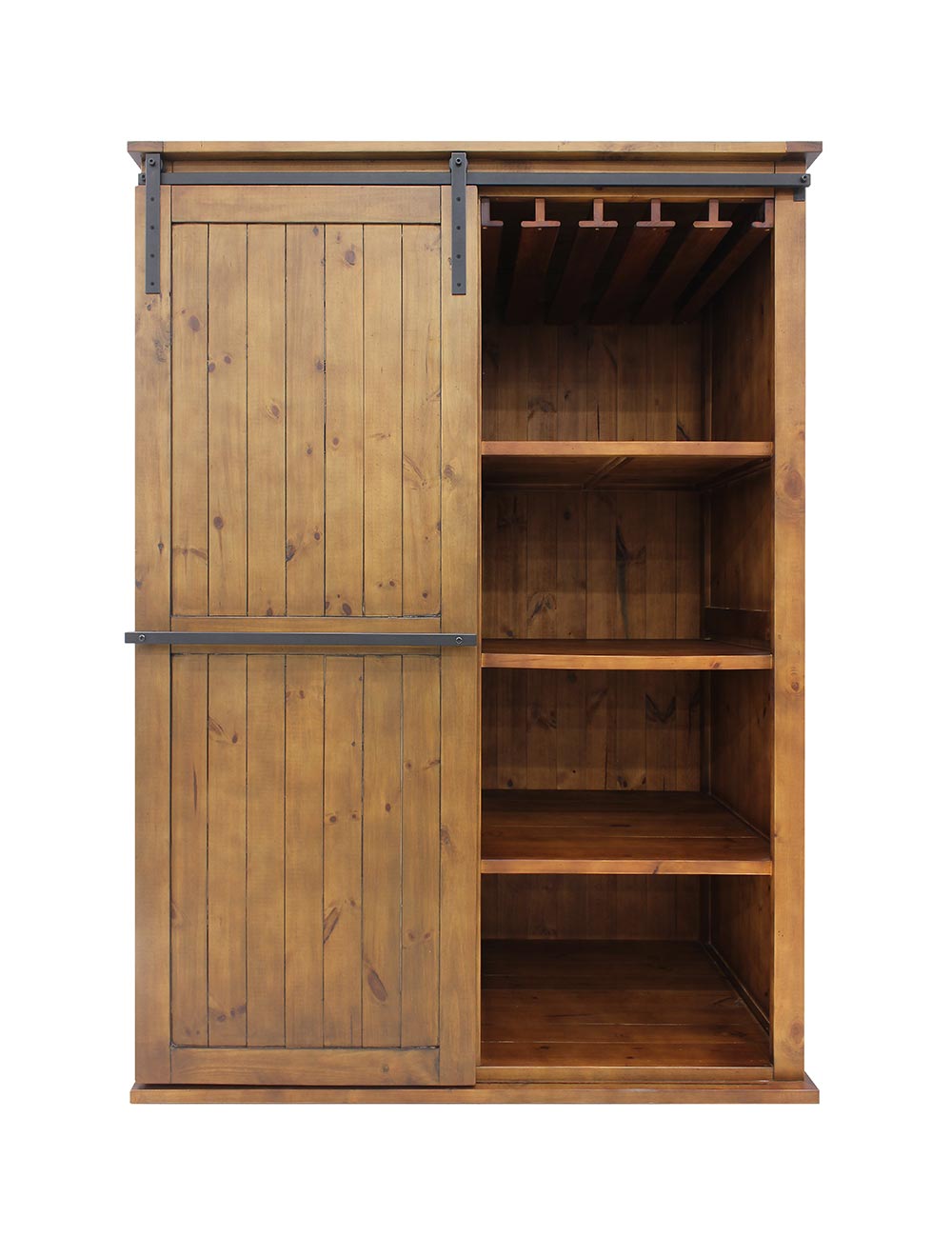 Vinotemp Rustic Wine Cabinet with Sliding Doors