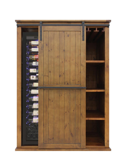 Vinotemp Rustic Wine Cabinet with Sliding Doors