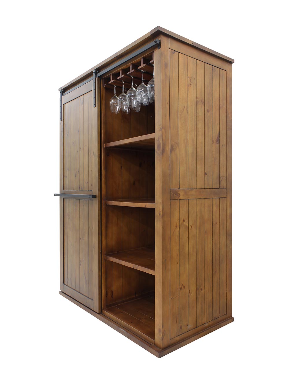 Vinotemp Rustic Wine Cabinet with Sliding Doors