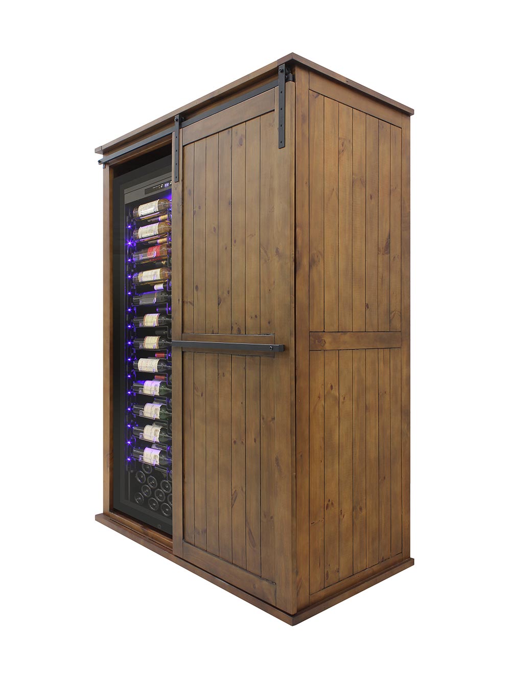 Vinotemp Rustic Wine Cabinet with Sliding Doors