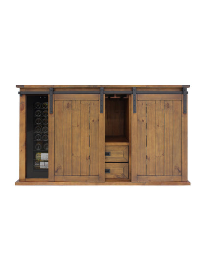 Vinotemp Rustic Wine Credenza with Sliding Doors