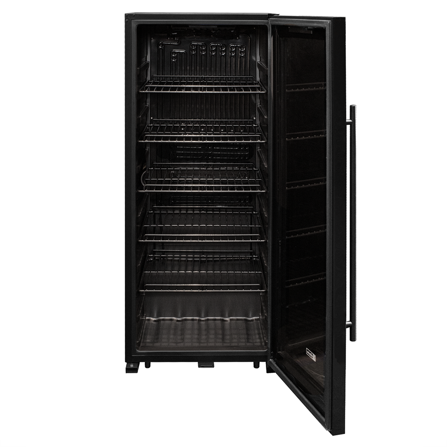 Allavino Contemporary 102 Bottle Single Zone Freestanding Wine Refrigerator with Black Glass Door