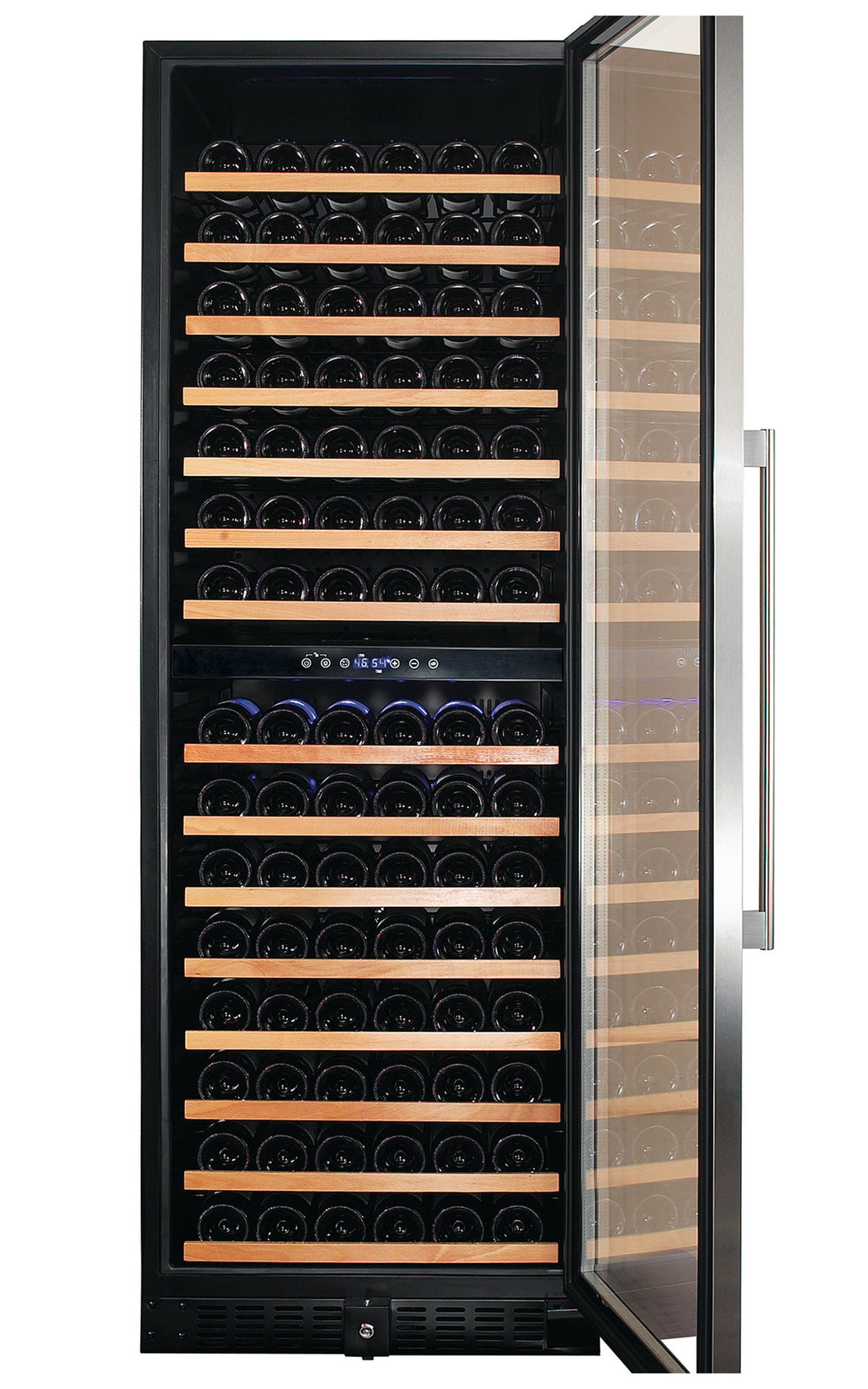 Smith & Hanks 166 Bottle Dual Zone Stainless Steel Wine Refrigerator