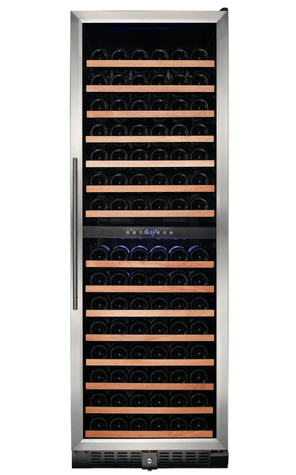 Smith & Hanks 166 Bottle Dual Zone Stainless Steel Wine Refrigerator