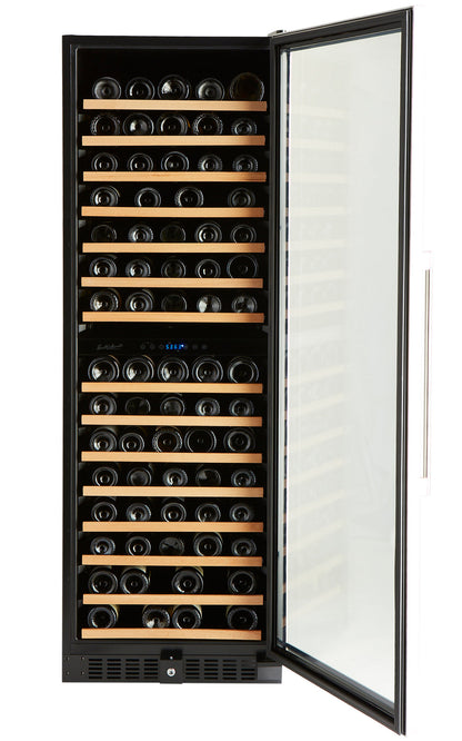 Smith & Hanks 166 Bottle Premium Dual Zone Stainless Steel Wine Refrigerator