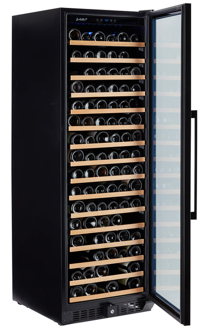 Smith & Hanks 166 Bottle Black Stainless Single Zone Wine Fridge