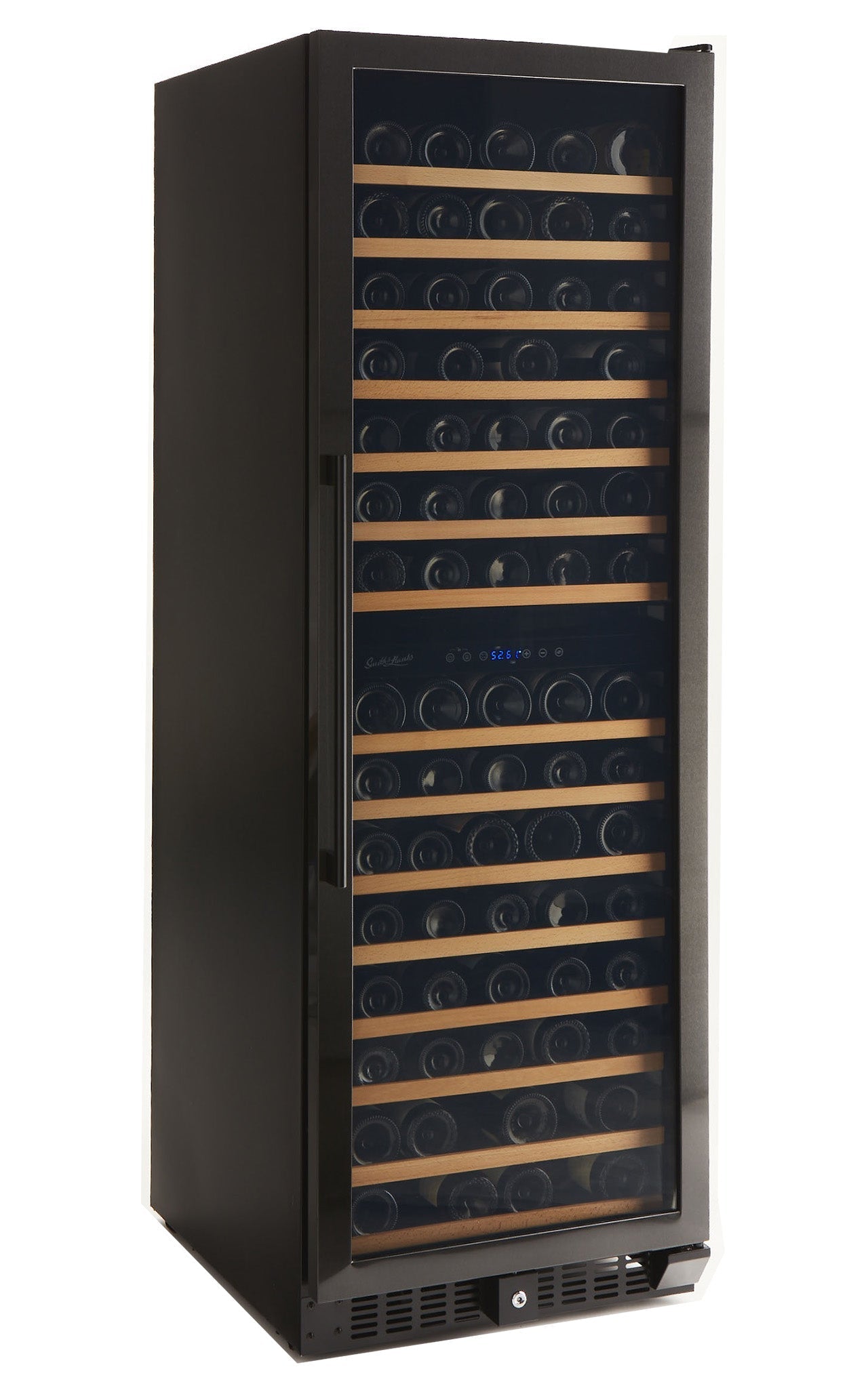 Smith & Hanks 166 Bottle Black Stainless Dual Zone Wine Fridge