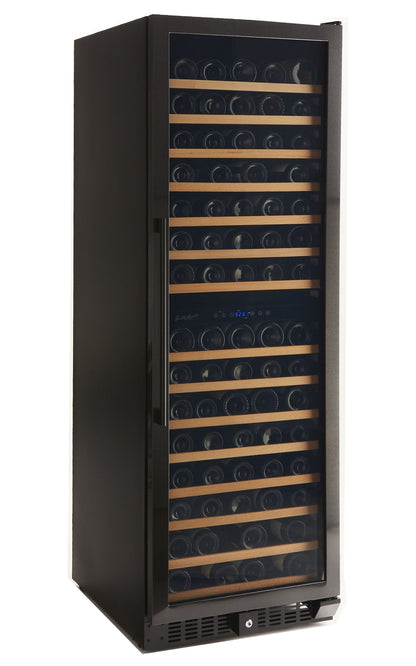 Smith & Hanks 166 Bottle Black Stainless Dual Zone Wine Fridge