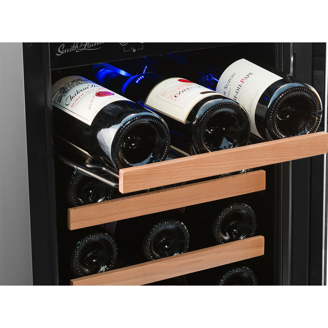 Smith & Hanks 32 Bottle Stainless Steel Door Trim Dual Zone Wine Cooler