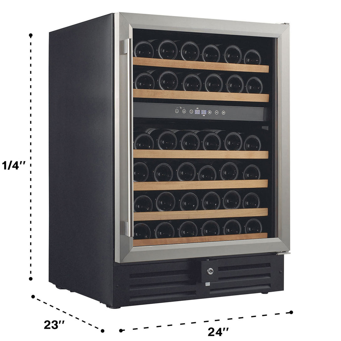 Smith & Hanks 46 Bottle Dual Zone Under Counter Wine Cooler