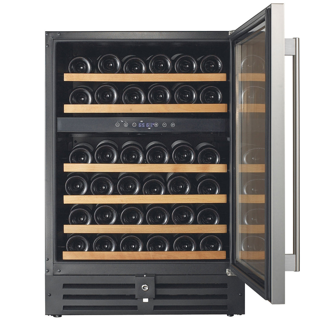 Smith & Hanks 46 Bottle Dual Zone Under Counter Wine Cooler