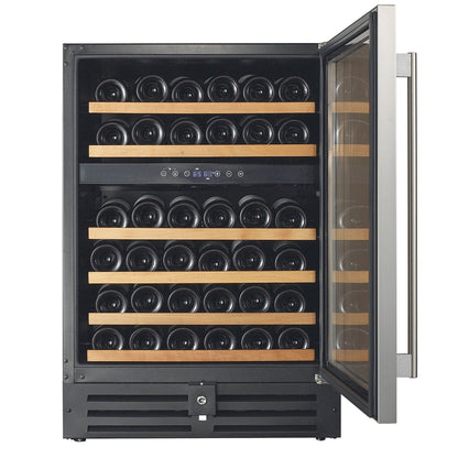 Smith & Hanks 46 Bottle Dual Zone Under Counter Wine Cooler