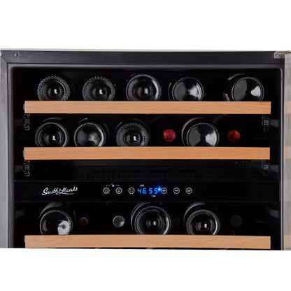 Smith & Hanks 46 Bottle Premium Dual Zone Under Counter Wine Cooler