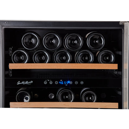 Smith & Hanks 46 Bottle Premium Dual Zone Under Counter Wine Cooler