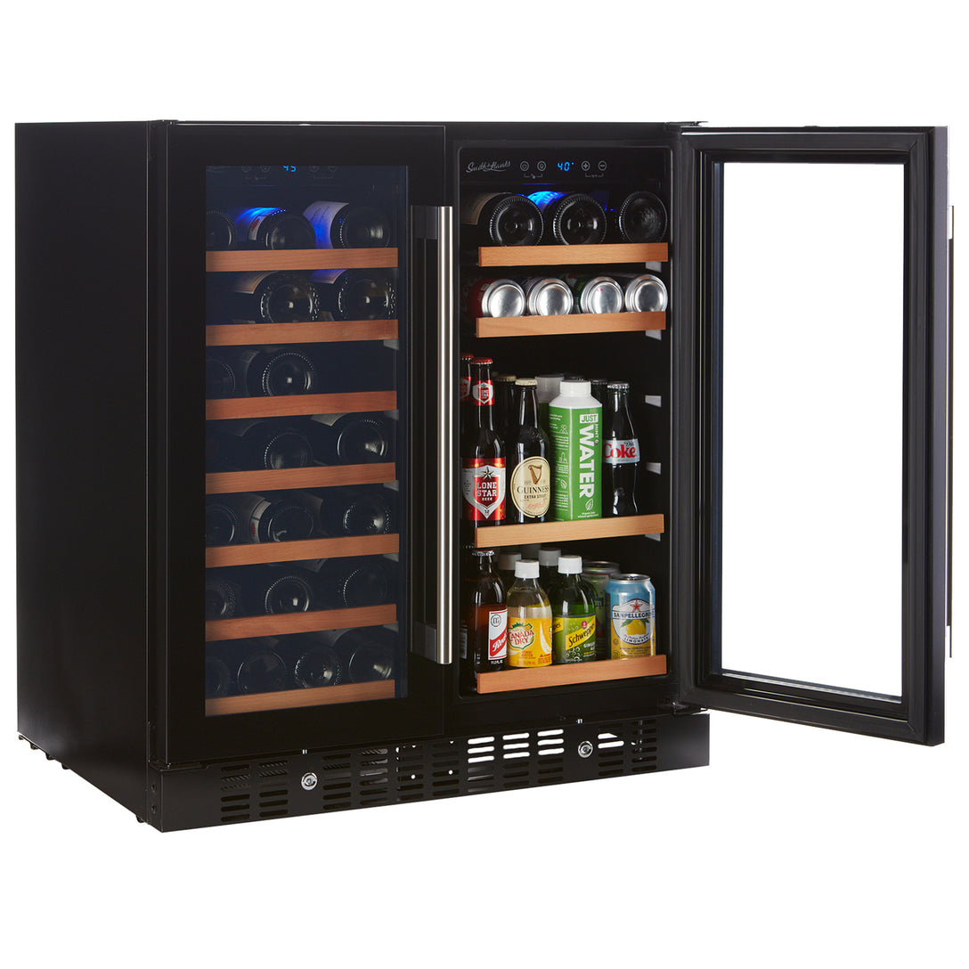 Smith & Hanks Wine & Beverage Smoked Black Glass Door Cooler