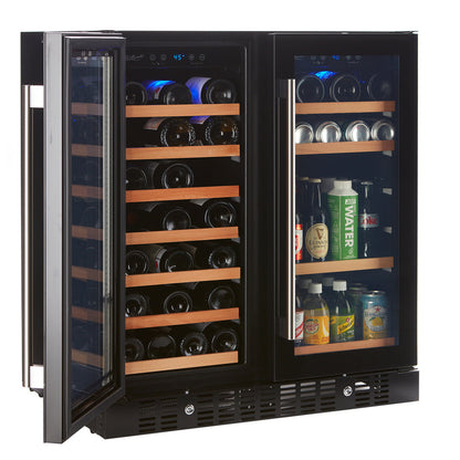 Smith & Hanks Wine & Beverage Smoked Black Glass Door Cooler