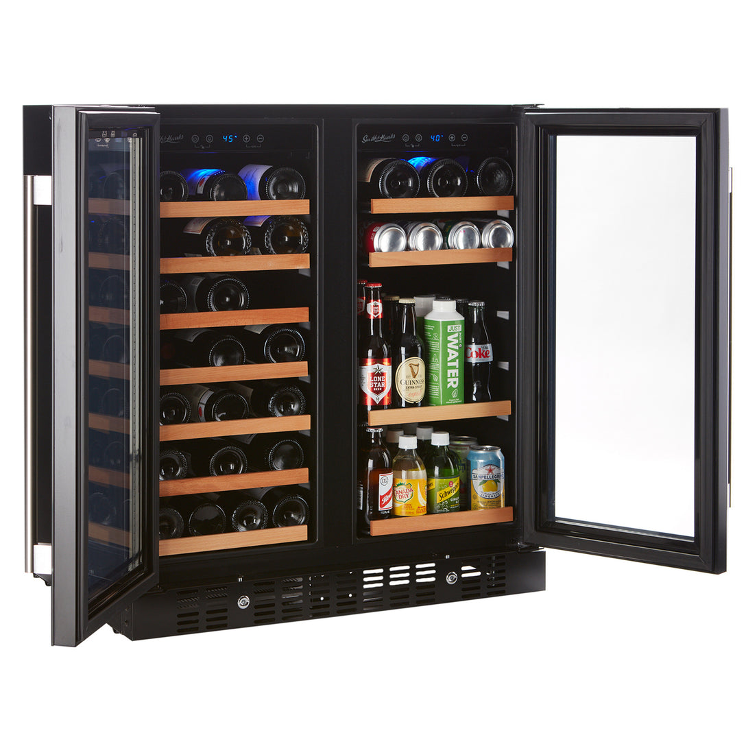 Smith & Hanks Wine & Beverage Smoked Black Glass Door Cooler