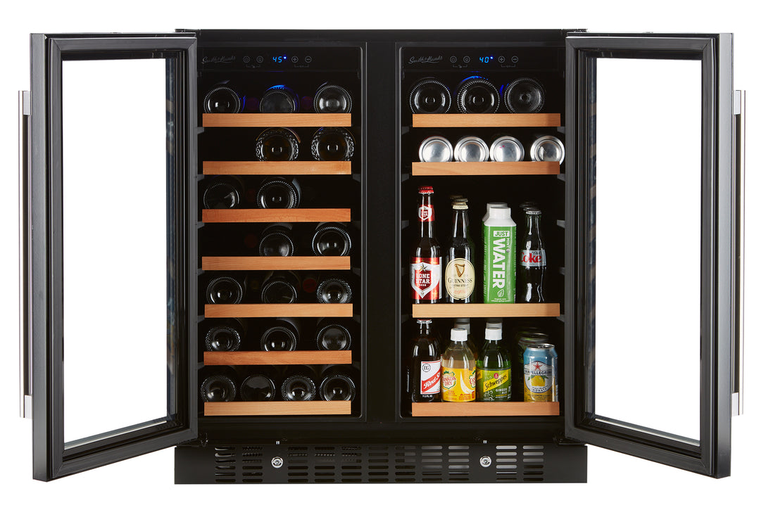 Smith & Hanks Wine & Beverage Smoked Black Glass Door Cooler