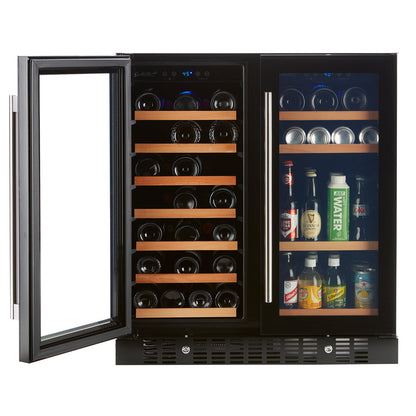 Smith & Hanks Wine & Beverage Smoked Black Glass Door Cooler