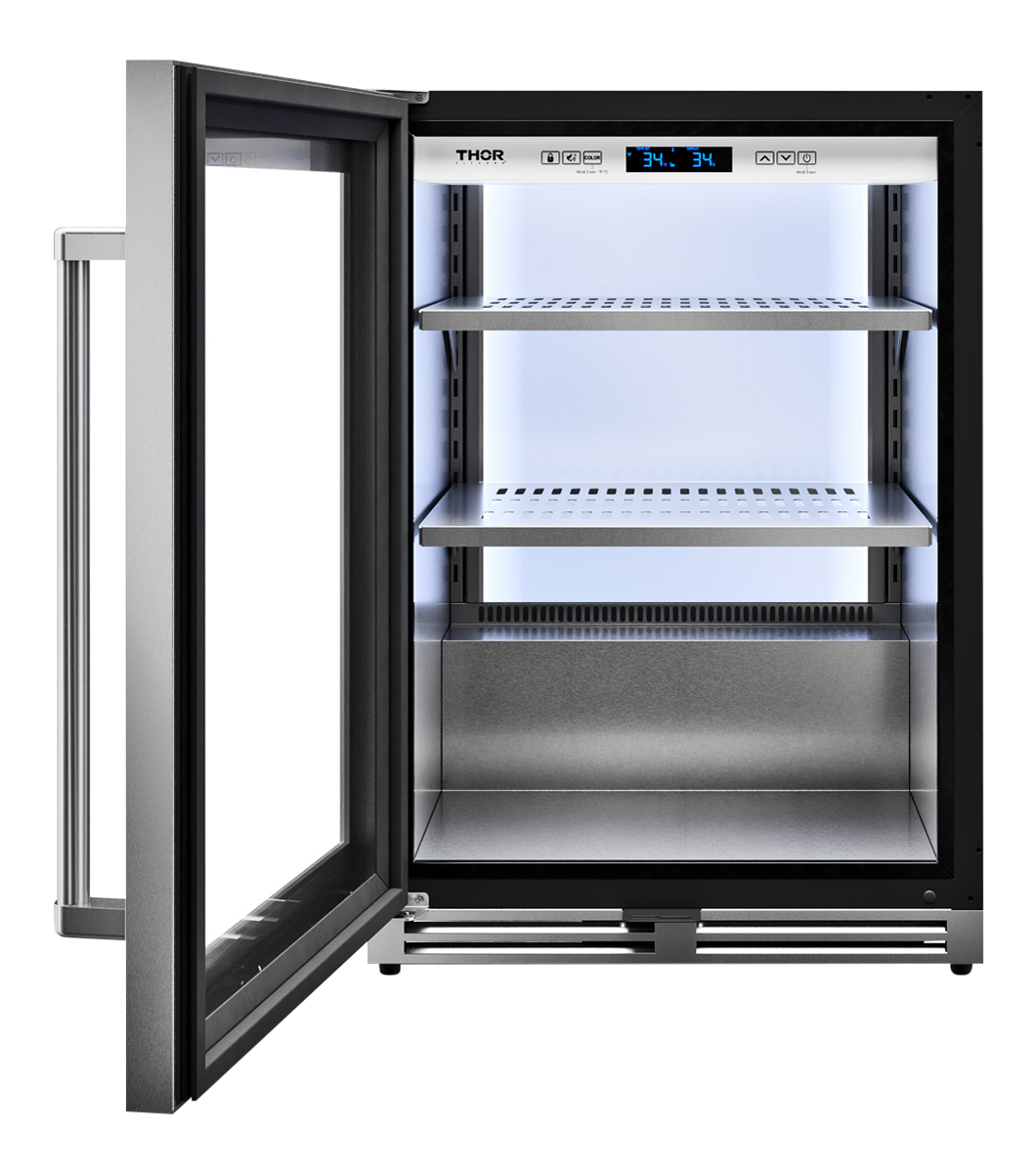 Thor Kitchen 24-Inch 140 Can Professional Undercounter Beverage Cooler Left Hinge