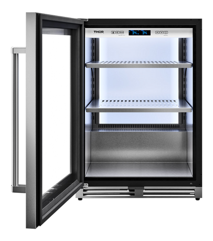 Thor Kitchen 24-Inch 140 Can Professional Undercounter Beverage Cooler Left Hinge