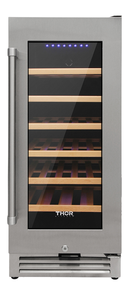 Thor Kitchen 15-Inch Single Zone Wine Cooler, 33 Wine Bottle Capacity