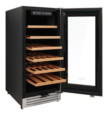 Thor Kitchen 15-Inch Single Zone Wine Cooler, 33 Wine Bottle Capacity