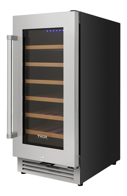 Thor Kitchen 15-Inch Single Zone Wine Cooler, 33 Wine Bottle Capacity