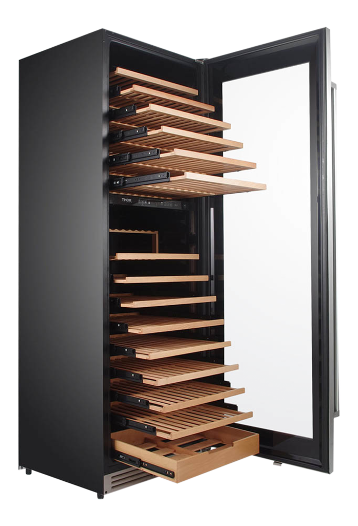 Thor Kitchen 24 Inch Dual Zone Wine Cooler, 162 Wine Bottle Capacity