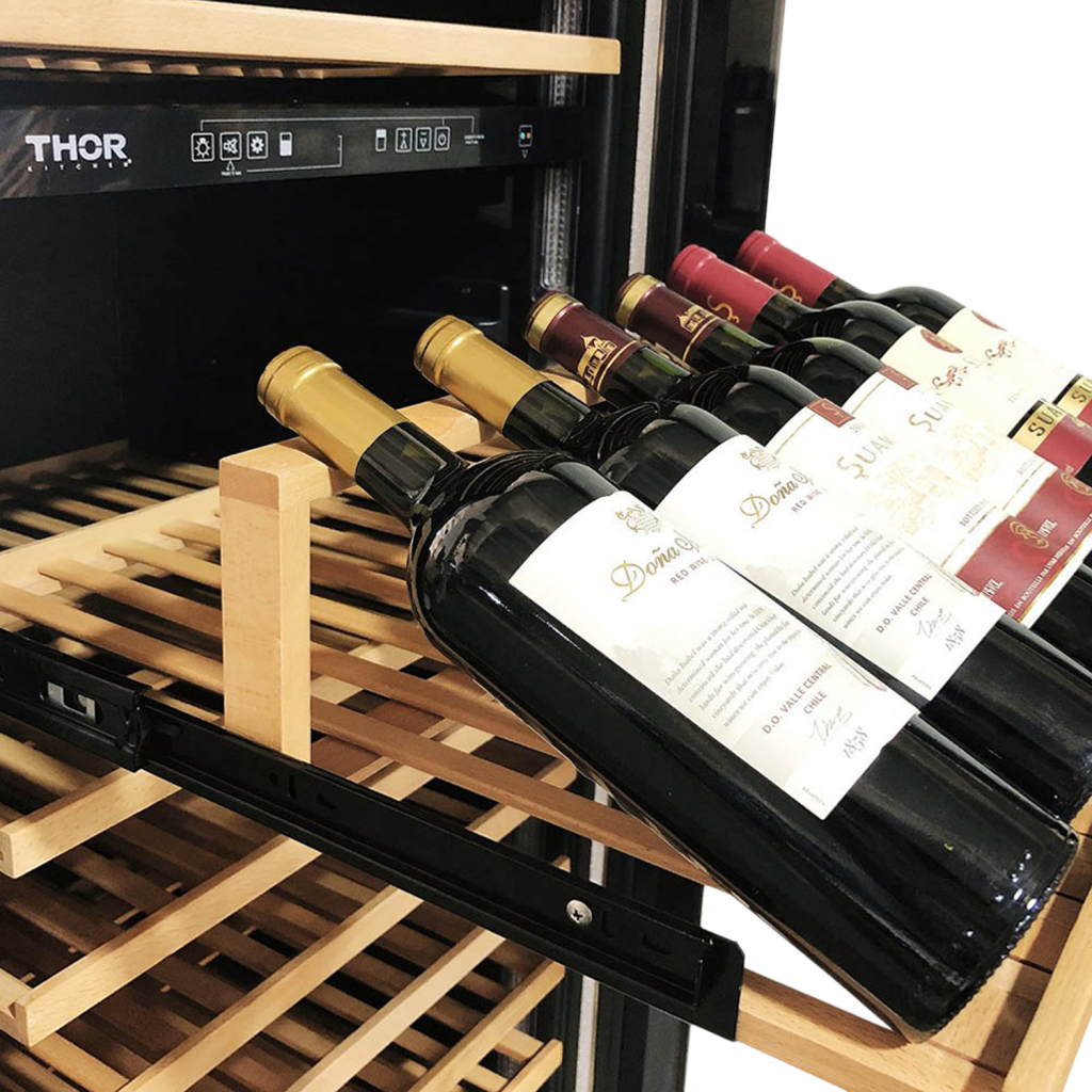 Thor Kitchen 24 Inch Dual Zone Wine Cooler, 162 Wine Bottle Capacity