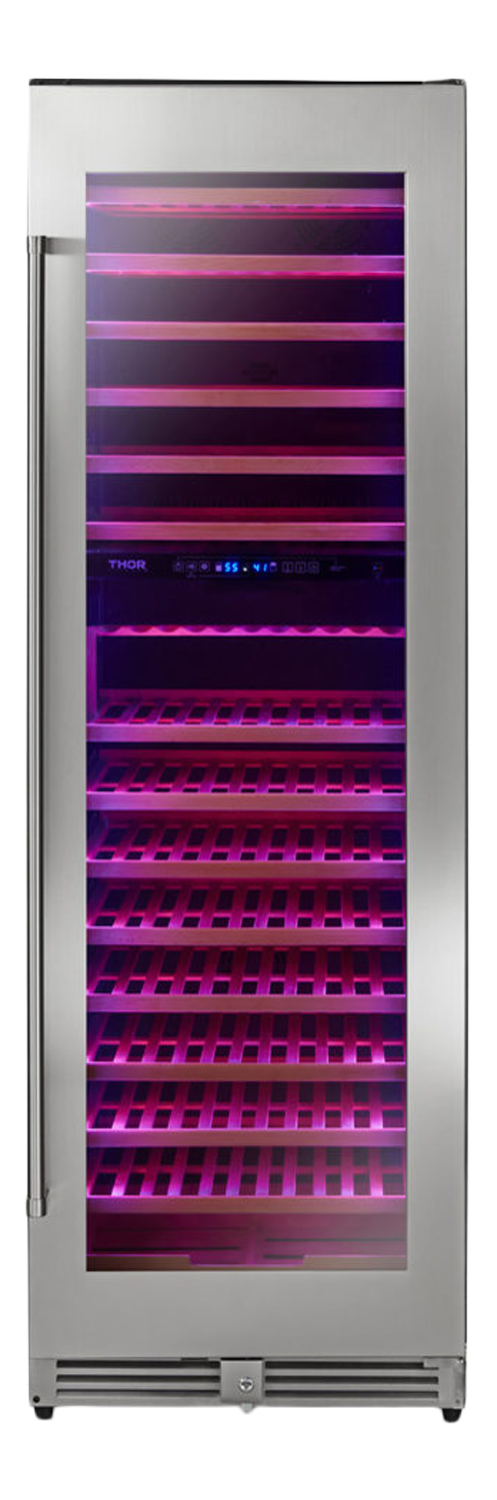 Thor Kitchen 24 Inch Dual Zone Wine Cooler, 162 Wine Bottle Capacity