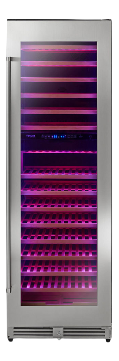 Thor Kitchen 24 Inch Dual Zone Wine Cooler, 162 Wine Bottle Capacity