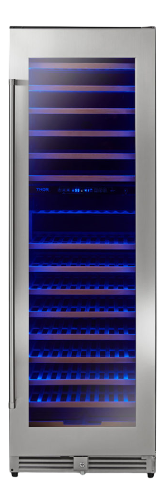 Thor Kitchen 24 Inch Dual Zone Wine Cooler, 162 Wine Bottle Capacity